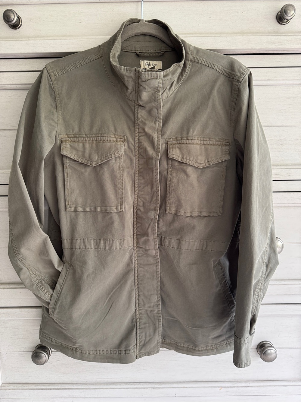 Style & Co. Utility Khaki Jacket SZ Medium